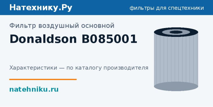 Фильтр воздушный основной Donaldson B085001