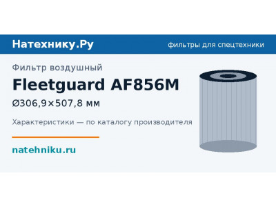 Фильтр воздушный Fleetguard AF856M