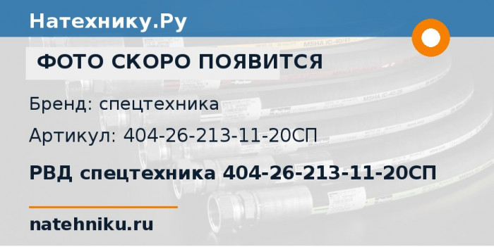 РВД спецтехника 404-26-213-11-20СП