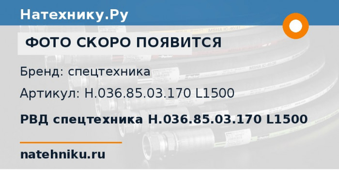 РВД спецтехника Н.036.85.03.170 L1500